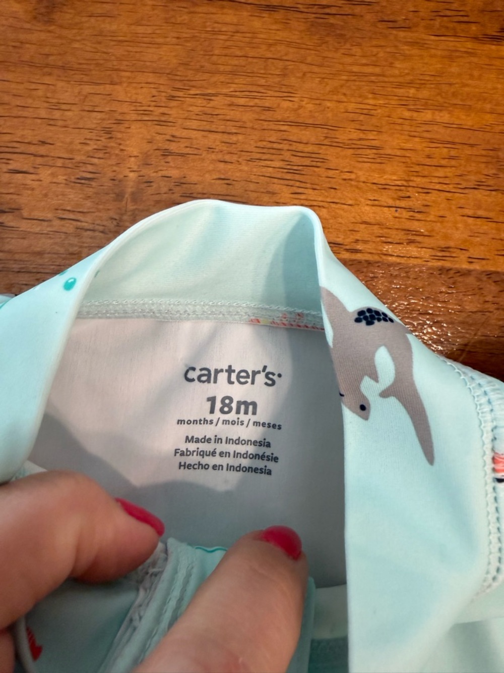 Carter's Baby Boy 1-Piece Sea Creature Rashguard Swimsuit size 18 months - Picture 3 of 6